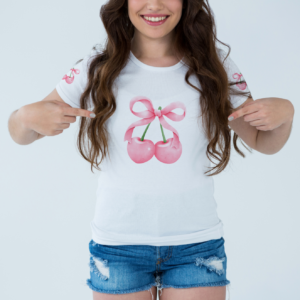 🍒 Sweet Cherry Bow Tee 🎀