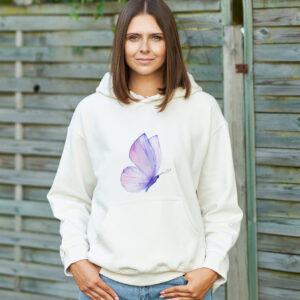 🦋 Dreamy Butterfly Fleece Hoodie Sweatshirt – Elegant & Trendy 🦋